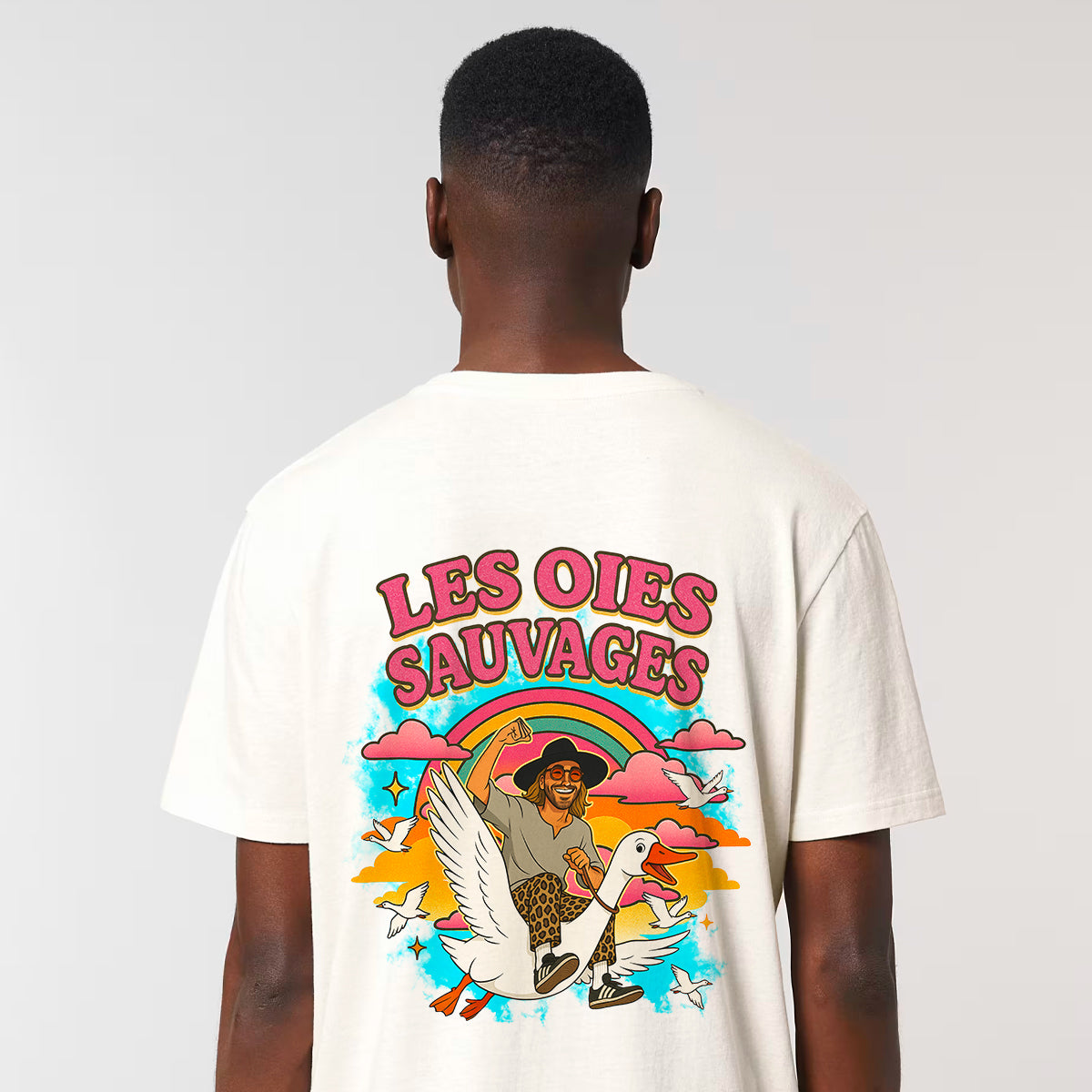 Tee shirt Yann Muller Les oies sauvages écru