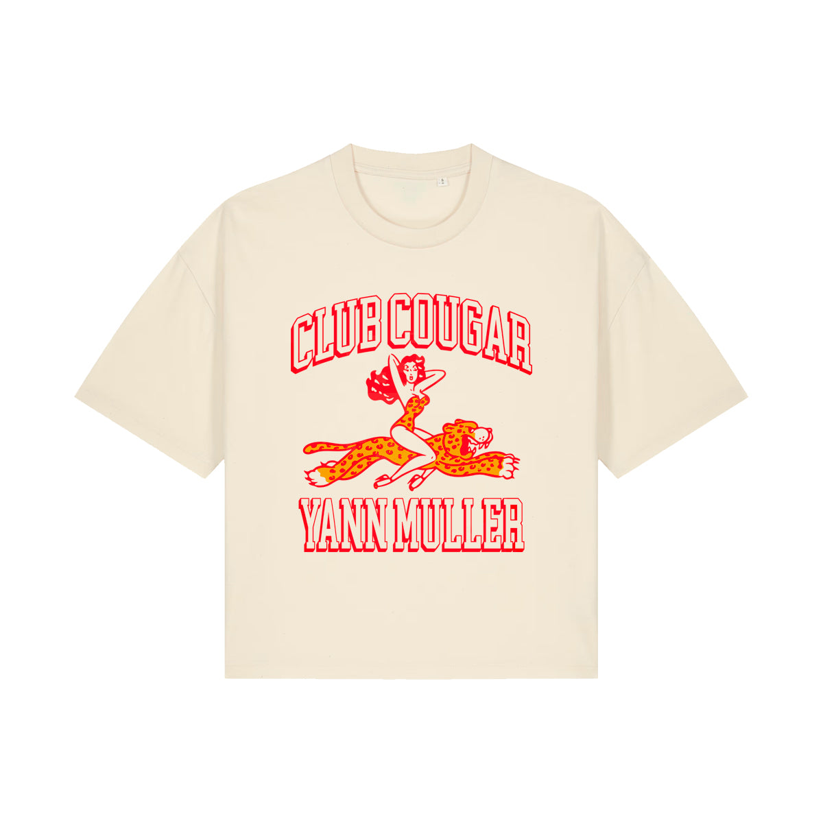 Tee shirt Oversize Yann Muller Cougar Club Ecru Fille