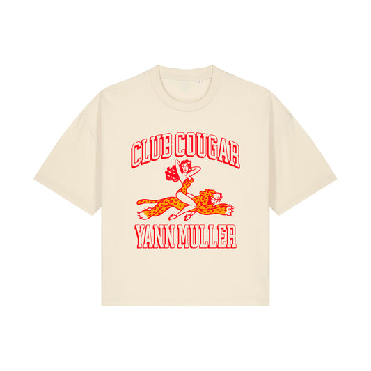 Tee shirt Oversize Yann Muller Cougar Club Ecru Fille