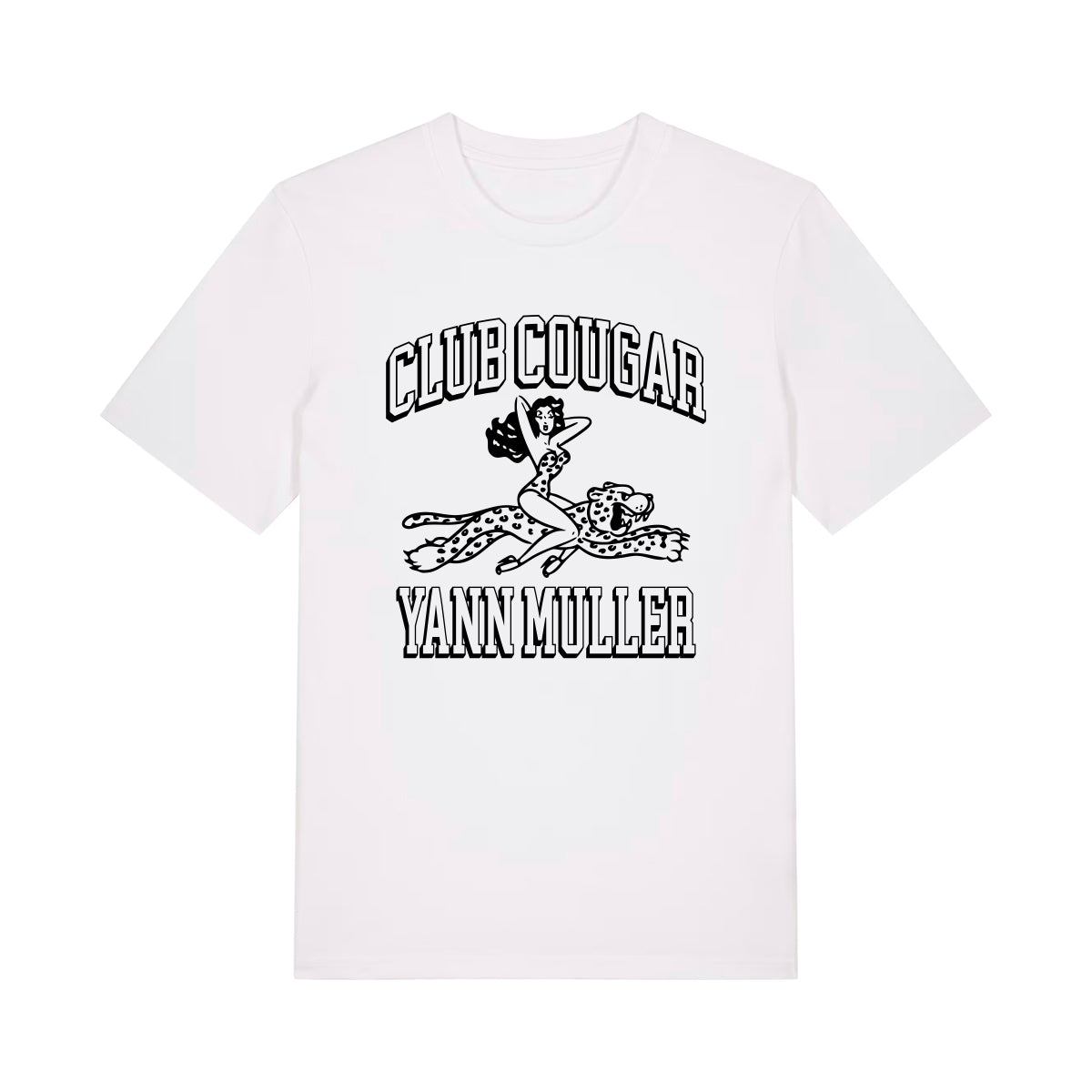 Tee shirt Yann Muller Rodeo Club Cougar Puff Blanc