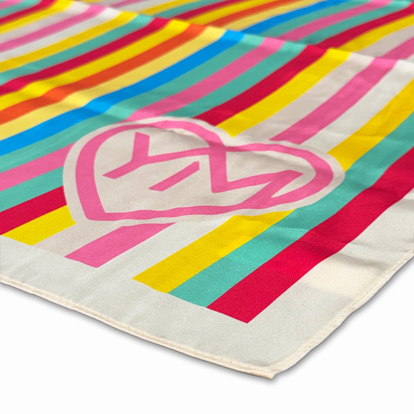 Foulard à rayure multicolore Yann muller